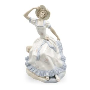 Lladro ZAPHIR Figur, Frühlingserenade Dame In Blau, Elegante Frau Porzellan Handbemalt